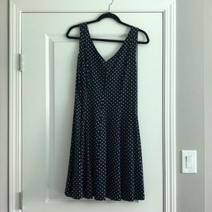 Vintage Style Fit and Flare Polka Dotted Dress